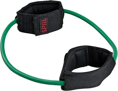 SPRI Xercuff Leg Resistance Band Exercise Cord with Non-Slip Light, Green 