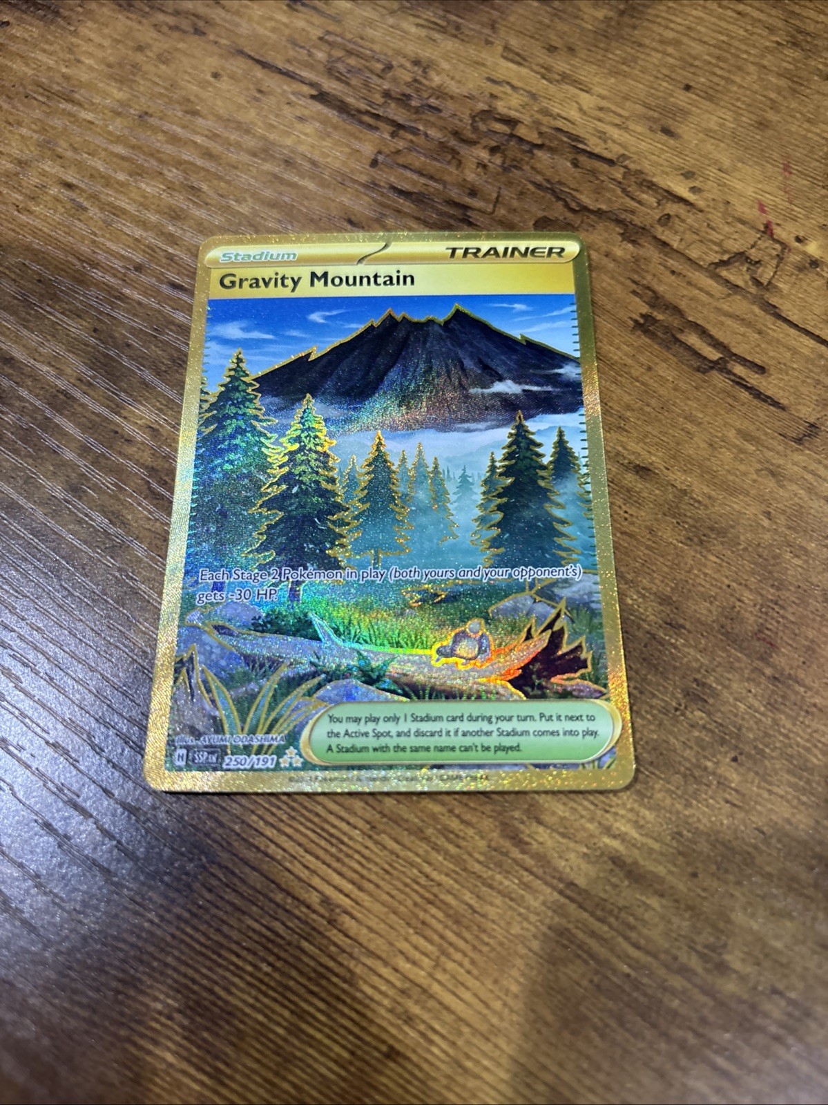 Pokemon TCG Gravity Mountain 250/191 Surging Sparks Hyper Rare Holo NM