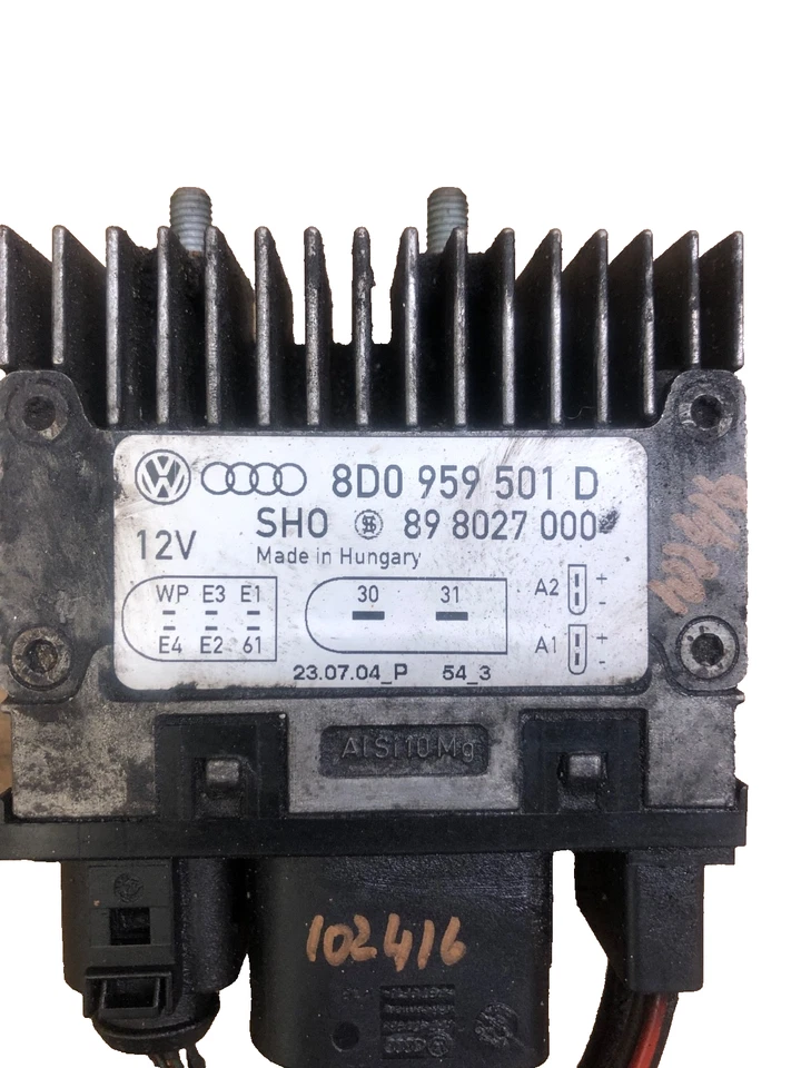 2000-2004 Audi A4 A6 Allroad Quattro Cooling Fan Control Module Unit 8D0959501D - Image 2 of 3