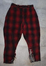 Vintage Red and Black Plaid WOOLRICH Hunting Pants Sz. 28" Waist x 22" Inseam