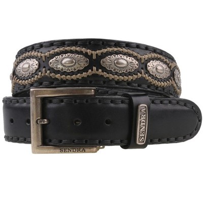 Sendra Boots Herren Gürtel Belt Schwarz 7606-Negro Leder