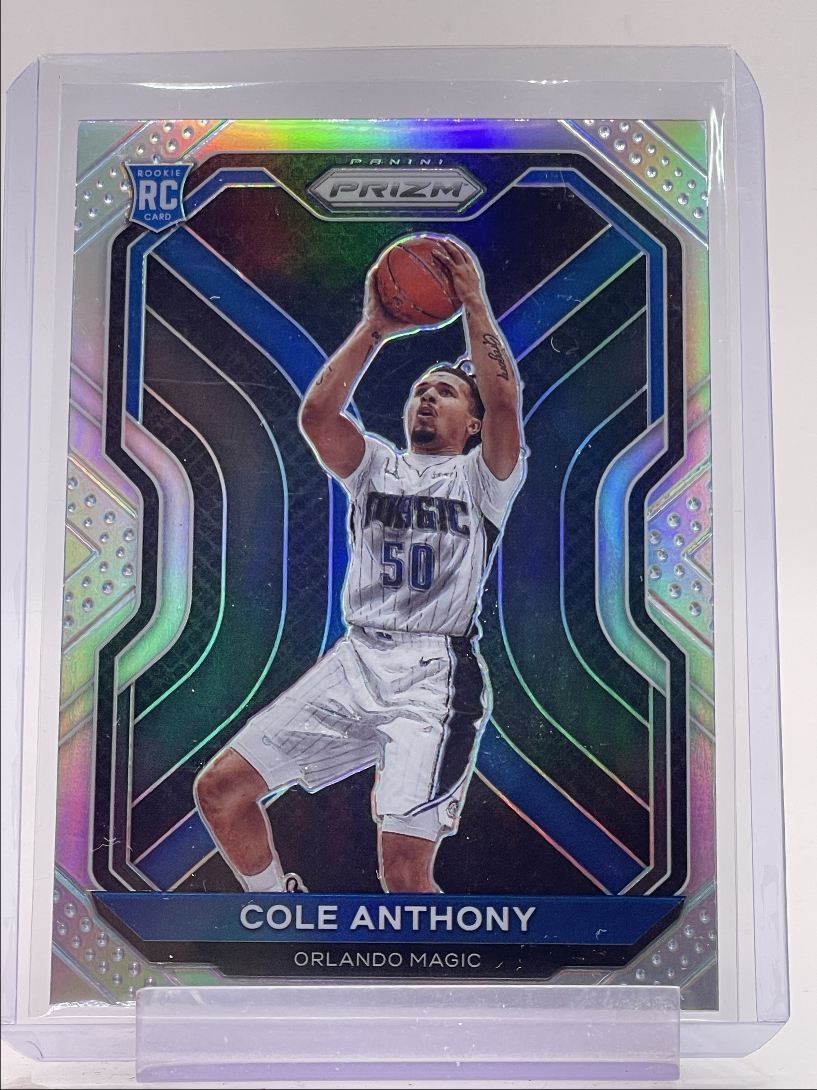 COLE ANTHONY 2020-21 PANINI PRIZM BASKETBALL ROOKIE SILVER MAGIC RC Q1781