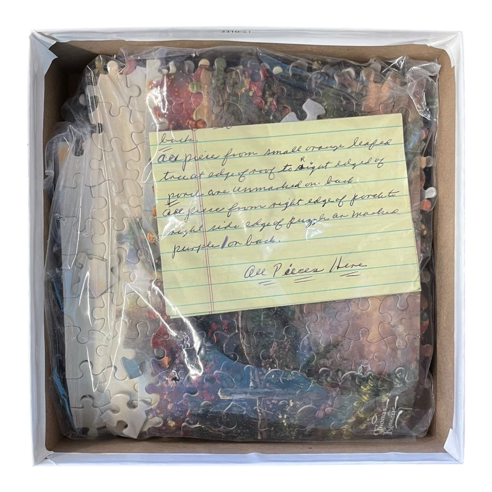 Evening At Autumn Lake Thomas Kinkade 1000 Piece Puzzle - Image 4 of 4