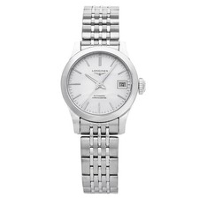 Longines Record L2.320.4.72.6 Stainless Steel 26.0mm Silver Dial YKW989