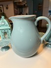 Turquoise/Teal Living Quarters Ceramic Pitcher 8.25 Inches Tall