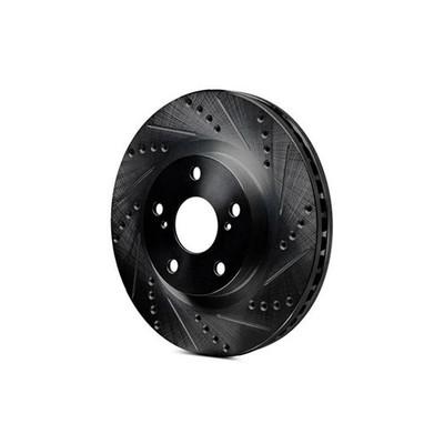 For Volvo 740 85-87 Brake Rotor eLINE Drilled & Slotted 1-Piece Front Passenger