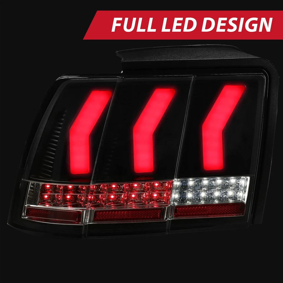 Luces traseras LED de señal secuencial para Ford Mustang 1999-2004 lámparas de freno 99-04 Foto 3 de 4