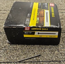 (449 Piece) Grip-Rite 8C5 Construction Framing Nail 8D 2-1/2 L 10.25 ga Steel