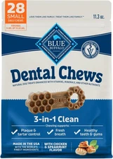 Blue Buffalo Dental Chews Small Natural Dog Treats, Chicken & Spearmint 11.3-oz