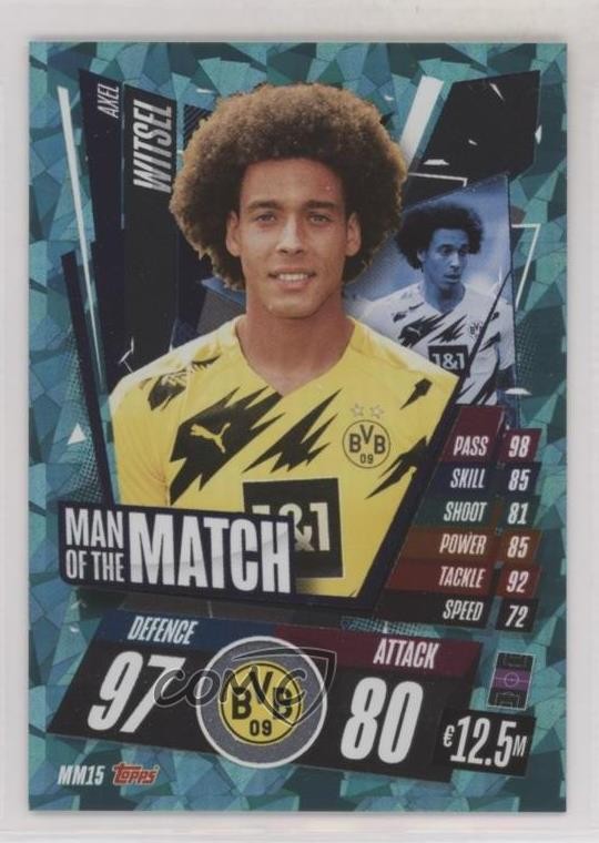2020 Topps Match Attax UEFA Champions League Man of the Axel Witsel #MM15 0r12