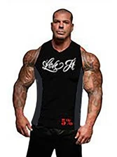 #23 Rich Piana Love It Kill It 5% - Basketball Jersey (Black/White)