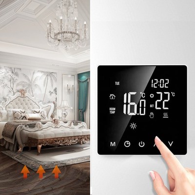 Electric Thermostat Programmable floor Heating Water/Gas Boiler Works Wall Wifi
