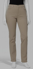 Gloria Vanderbilt Women's Beige Amanda Twill Straight Leg Jeans Pants Size 6