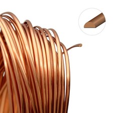 7 Yards Non Tarnish Copper Plated 18 Gauge HALF Round Wrapping Wire