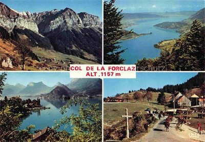 Col de la Forclaz Martigny VS Col et village de Montmin vue prise du col de la F