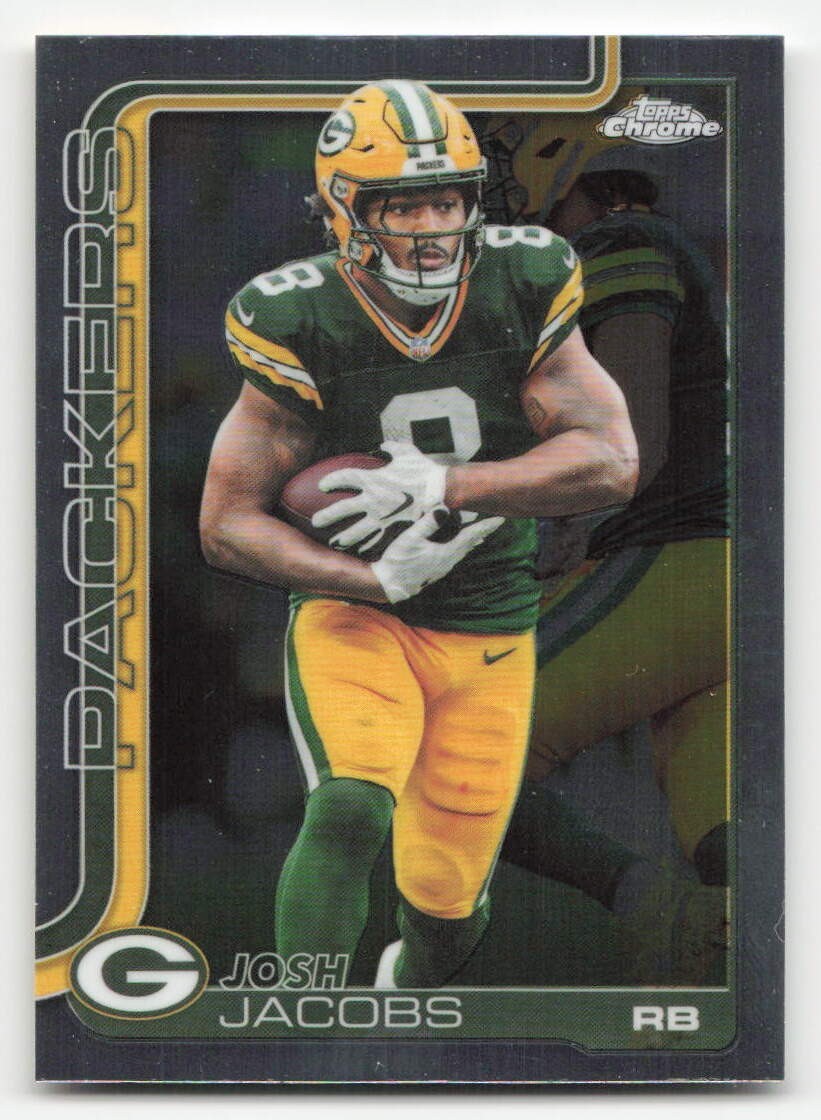 Notification History Off 2025 Topps Chrome Josh Jacobs #110 Green Bay Packers | eBay