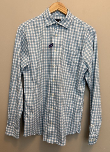 Johnnie-O Ashworth Shirt Performance Button Up Mackerel Blue Size Large NWOT