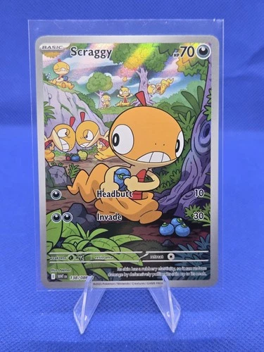 Scraggy 138/086 Holo Illustration Rare White Flare Pokemon NM/M