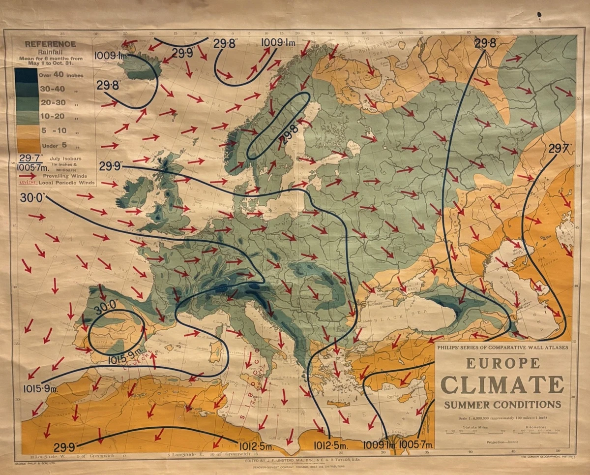 25+ Vintage Original Antique World Maps & Atlases 1950-1959 Date