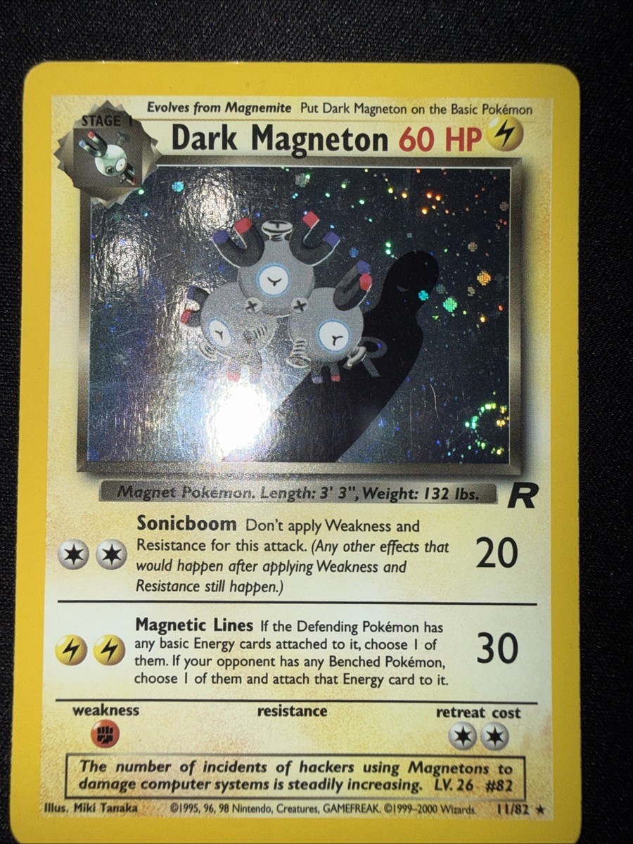 dark magneton pokemon card value Pokémon Dark Magneton TCG Holo Rare Card 11/82 Unlimited