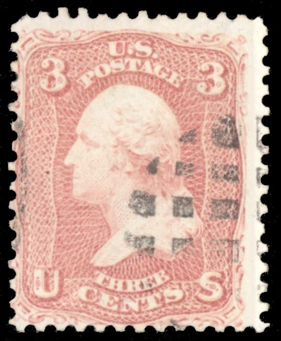 George Washington 3 Cent Stamp In Used Us Stamps (19th Century