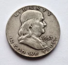 1957-D  BEN FRANKLIN HALF DOLLAR 90% SILVER