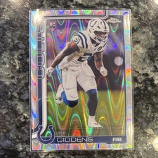 Topps Chrome DJ Giddens Rookie Wave Refractor #390 Indianapolis Colts