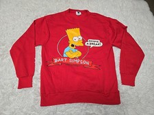 Vintage Bart Simpson L Crewneck Sweatshirt Gimme A Break Deadstock Flaws 90s