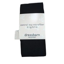 Dress Barn Tight Style Control Top Tights Microfiber Womens Plus 3X-4X Black