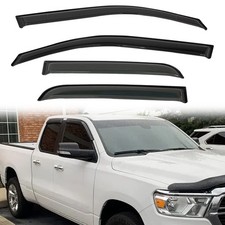 4pcs Smoke Tint Rain Guard Window Visors Compatible with 2019-2025 Dodge Ram ...
