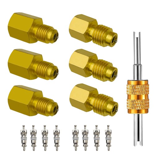 R12 R22 to R134a Adapters, 6 Pieces R134A Brass Refrigerant Tank ...