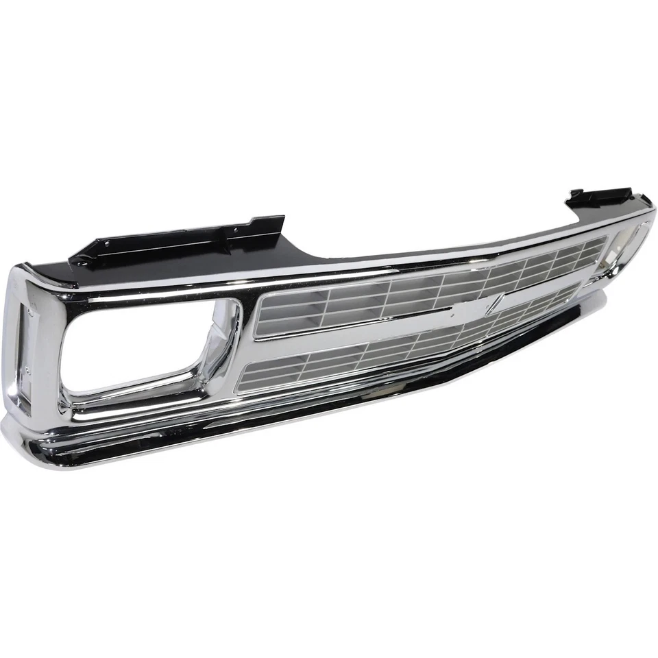 Fits 1991-1994 Chevrolet S10 Blazer Front Grille Chrome Shell with Silver Insert - Image 4 of 4