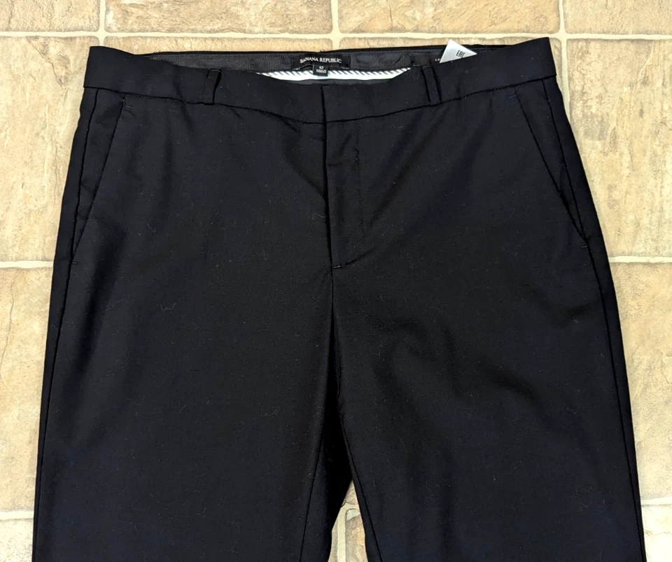 Banana Republic 尺寸 12 Logan 裤子羊毛混纺衬里中腰 1361 — 第 2/4 张图片