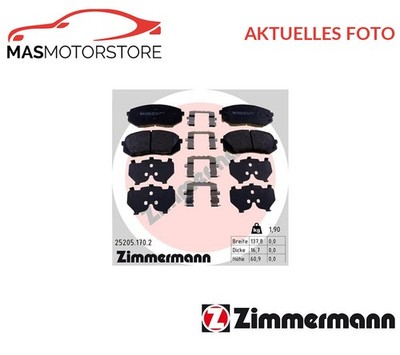 SATZ BREMSBELÄGE BREMSKLÖTZE VORNE ZIMMERMANN 252051702 P NEU OE QUALITÄT