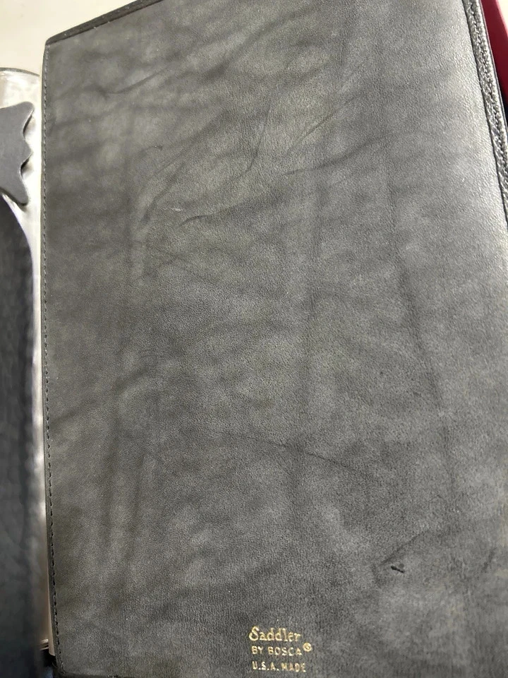 Nuevo de Lote Antiguo Bosca Sillín Cuero Álbum de Fotos Porta Fotos Nuevo en Caja Etiquetado Regalo Foto 3 de 4