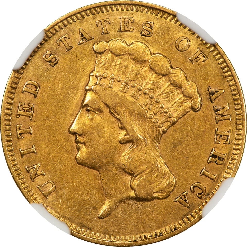 1856-S Three Dollar $3 NGC AU50  - Image 4 of 4