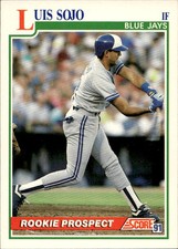1991 Baseball Score #342 Luis Sojo card