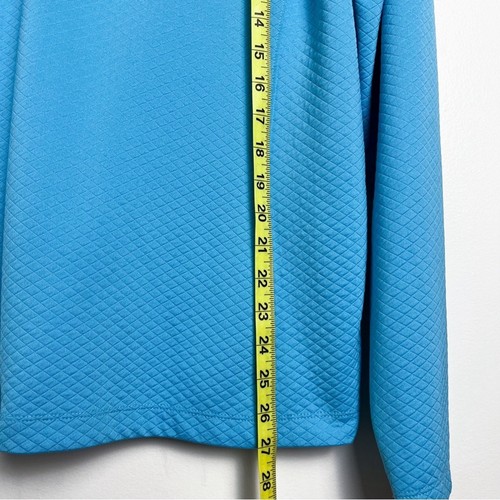 Lady Hagen Essentials Quilted 1/4 Zip Pullover Blue Large Golf Pickleball Tennis - Picture 9 of 11