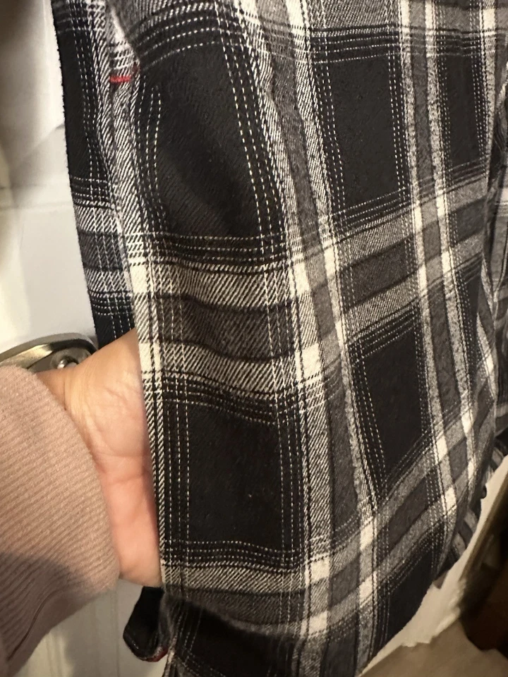 Sawbuck HACKERT SNAP-ON Tools Mens 2XL Quilted Lined Flannel Jacket Choko - Image 4 of 4