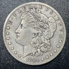 1884-S Morgan Silver Dollar $1 VF Very Fine Better Date Coin Original