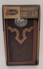 Justin Genuine Leather JR. Rodeo Wallet. RFID. 5.5" Long. New  24010481W3