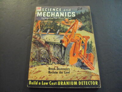 Science and Mechanics Apr 1950 Brush Destroyers Reclaim Land, Stained G ID:52079