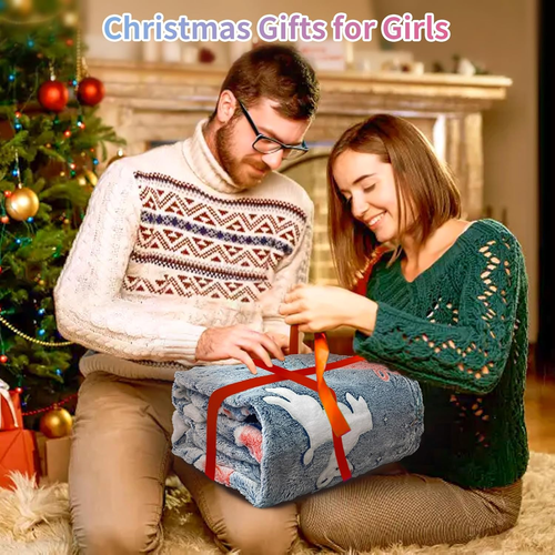 Christmas Blanket for Girls, Glow in the Dark Blankets for Girls Kids Blankets f - Picture 5 of 12