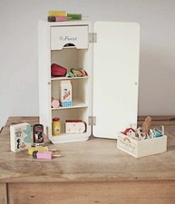 NEW Maileg Mouse Doll Fridge Wood Cooler Kitchen Dollhouse Refrigerator White