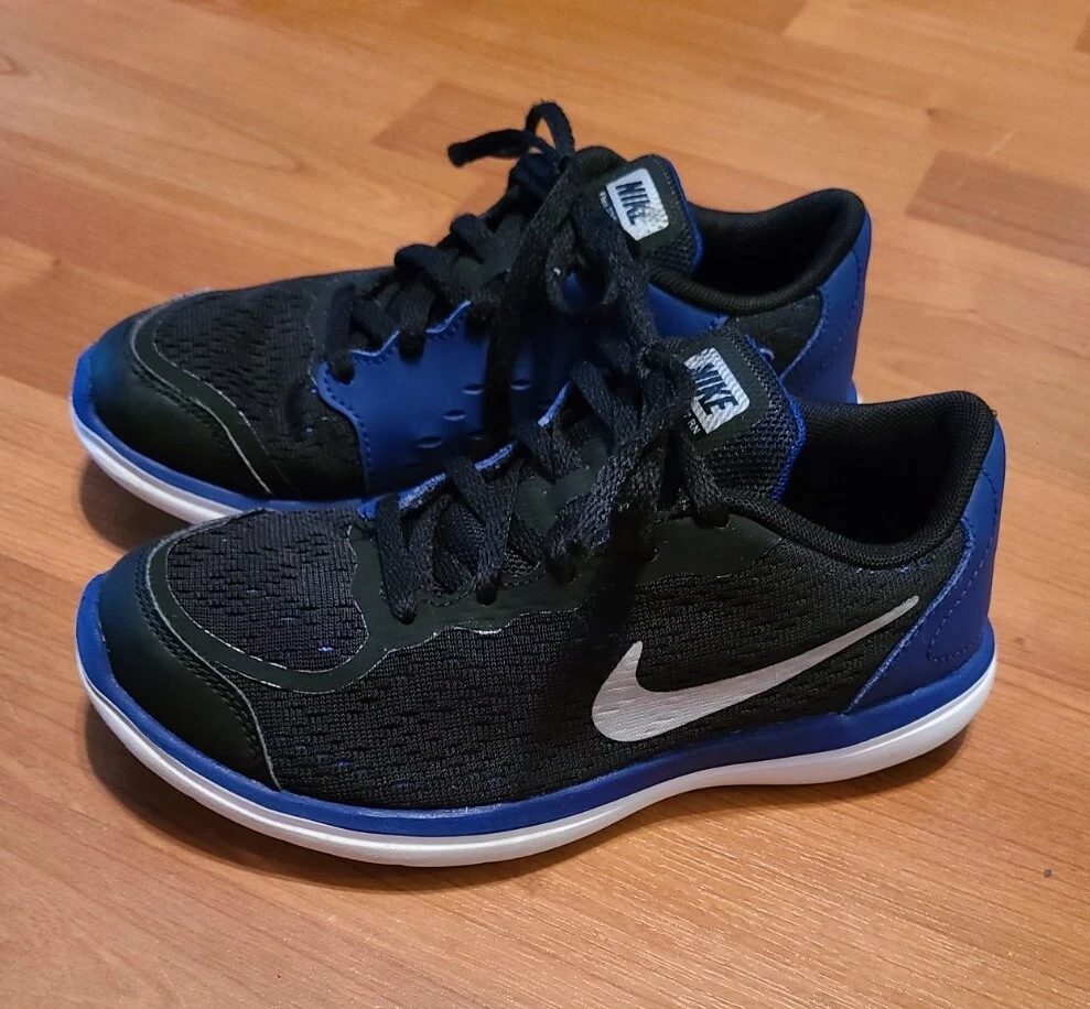 Nike Flex 2017 RN Unisex Kids Sneakers blue black Size 2Y 904237 003