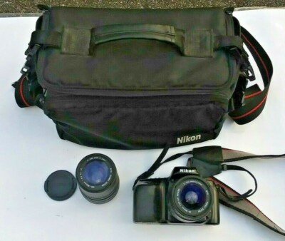 Nikon N50 35mm  Camera Bundle w 2 Lenses and Bag