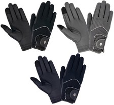LeMieux 3D Mesh Performance Lightweight Soft Feel Riding Gloves Black/Navy/Grey