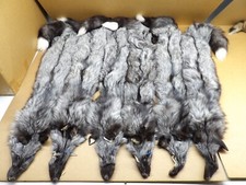 Tanned XL 1 Silver Fox Hide/Silver black Color/USA Furs/Taxidermy/Crafts