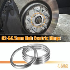 4 Stück Aluminiumlegierung Auto Radnaben-Zentrierringe OD 82mm auf ID 66,5mm
