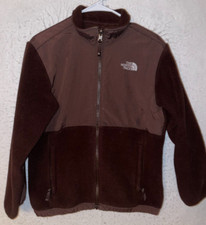 The North Face Girls sz L Brown Denali Full Zip Fleece Jacket Warm Polartec